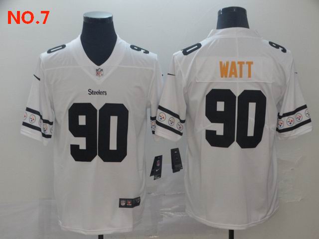 Men's Pittsburgh Steelers #90 T.J. Watt Jersey NO.7;